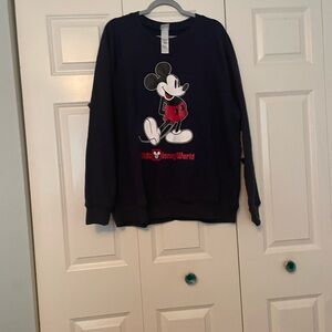 Disney Navy and Red Mickey Mouse Sweatshirt